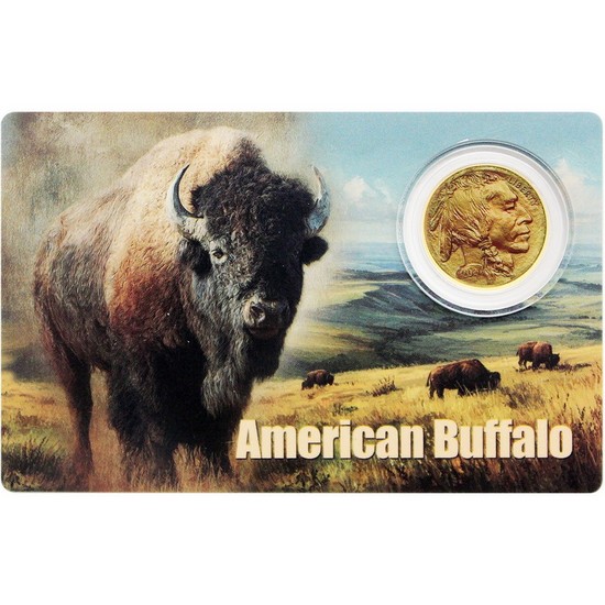 2026 $30 Liberia 1/200th oz Gold American Buffalo Coin in Card