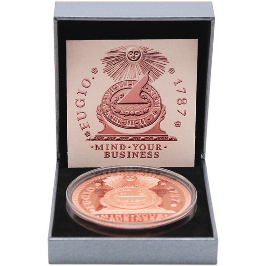 2026 $1 Liberia 5oz Copper Fugio Prooflike Coin OGP