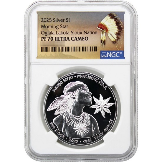 2025 Silver Native American Series "Morning Star" 1oz PF70 UC NGC