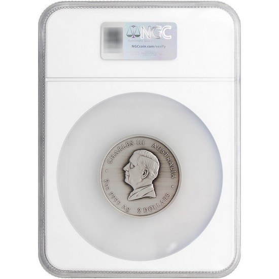 2025 P Australia Silver Emu Utingat 2oz Antiqued Colorized Coin MS70 ER NGC Flag Label 2025 P Australia Silver Emu Utingat 2oz Antiqued Colorized Coin MS70 ER NGC Flag Label