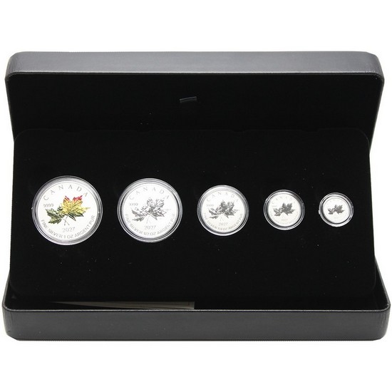 2015 Canada Silver Fractional Maple Leaf Set in OGP