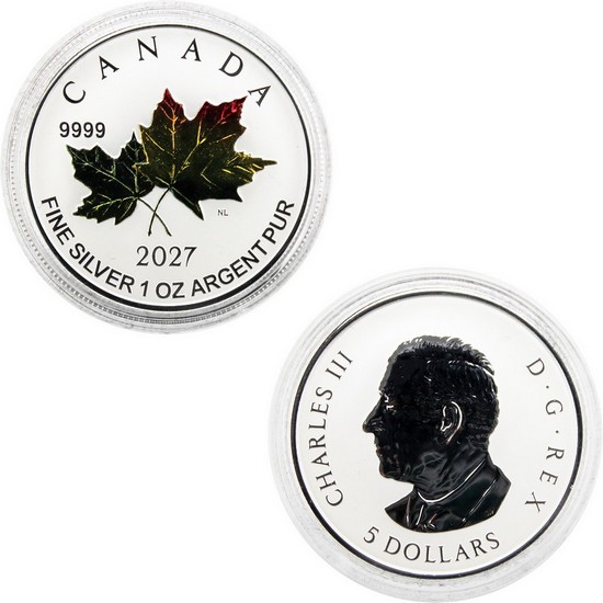 2027 Canada Silver Maple Leaf Fractional Set OGP 5pc Autumn Leaves 2027 Canada Silver Maple Leaf Fractional Set OGP 5pc Autumn Leaves