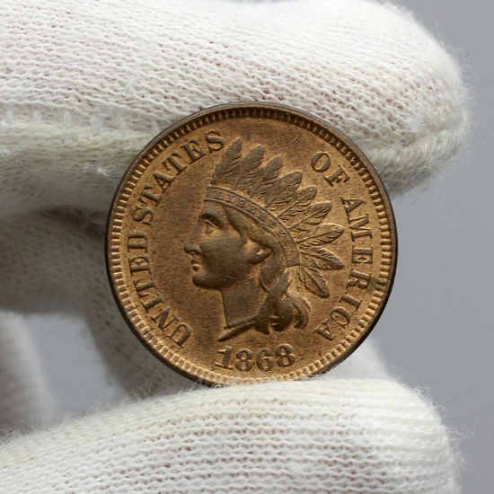 1868 Indian Head Cent AU/BU Condition