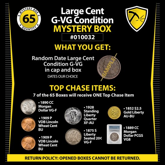 Large Cent C-VG Condition Mystery Box #010032