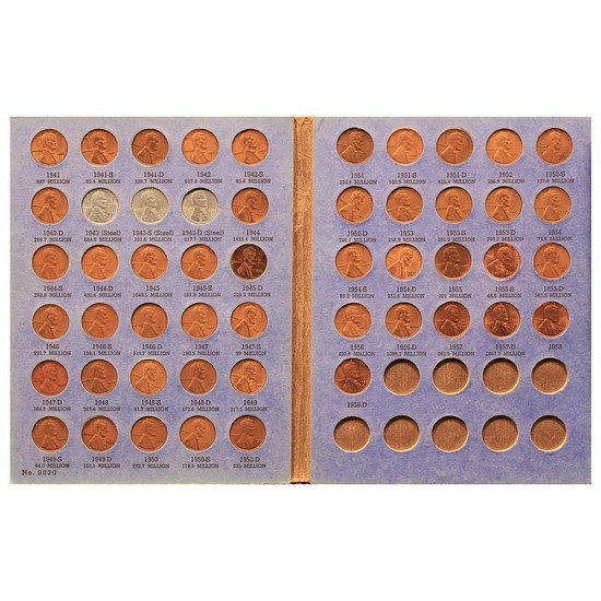 (1941 - 1958)* Lincoln Wheat Cent Short Set G/VG Condition (1941 - 1958)* Lincoln Wheat Cent Short Set G/VG Condition