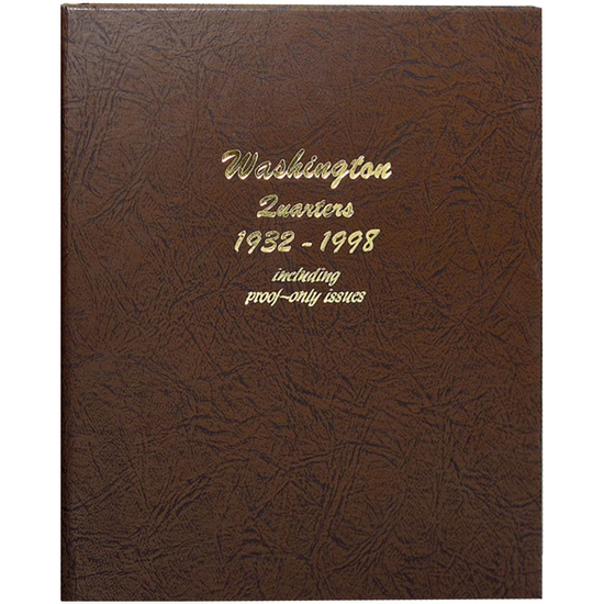 1965-1998 Washington Quarter BU and Proof Set in Dansco Album - 103 Coins