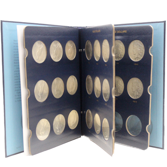 Complete Peace Silver Dollar Set VG/XF Condition 24 Coins in Album