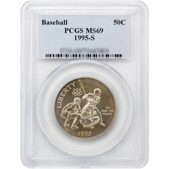 1995 S Olympic Baseball Half Dollar MS69 PCGS