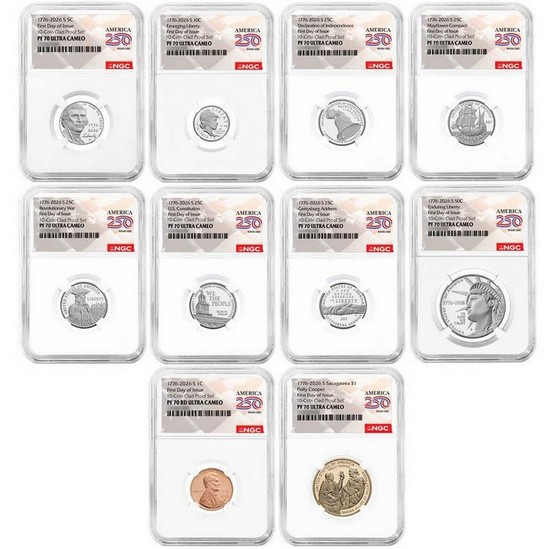 2026 S Semiquincentennial Clad Proof Set NGC PF70 UC FDI America 250 Label