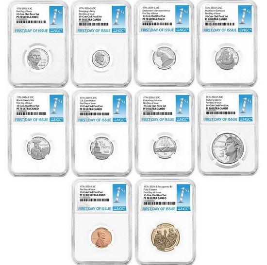 2026 S Semiquincentennial Clad Proof Set NGC PF70 UC FDI 1st Label