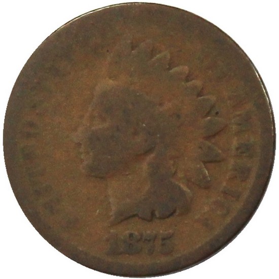 1875 Indian Head Cent AG/G