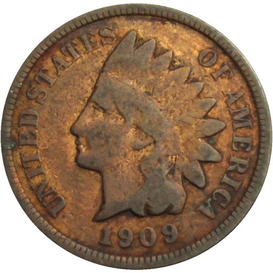 1909 Indian Head Cent XF/AU Condition