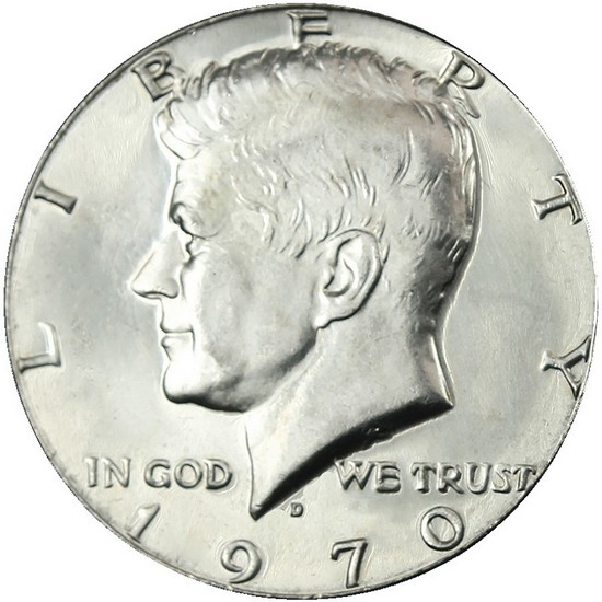 1970 D Kennedy Half Dollar BU