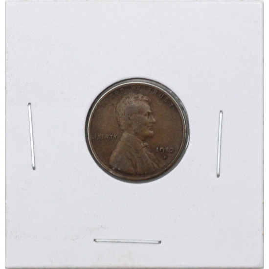 1912 D Lincoln Cent Wheat Reverse VG/F Condition