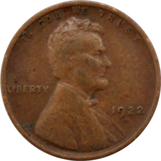 1922 D Lincoln Cent Wheat Reverse F/VF Condition