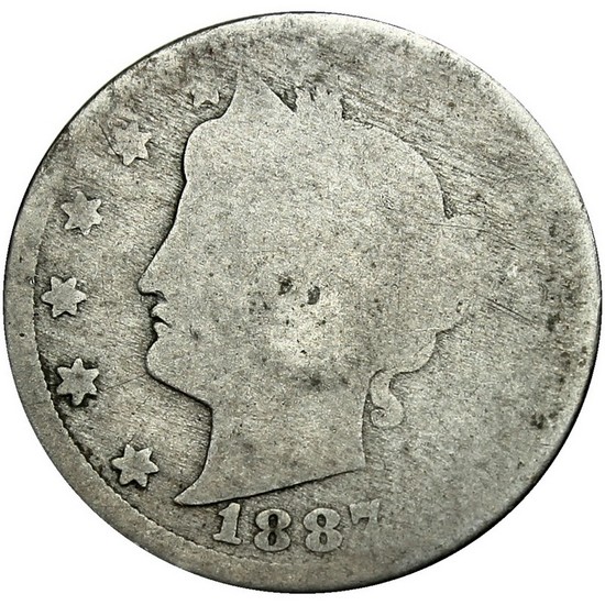 1887 Liberty Nickel in G/VG Condition