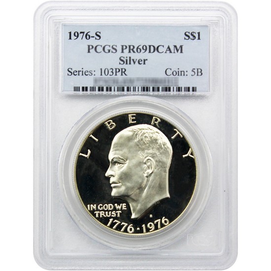 1976-S Eisenhower Dollar Bicentennial Silver PR69DCAM PCGS