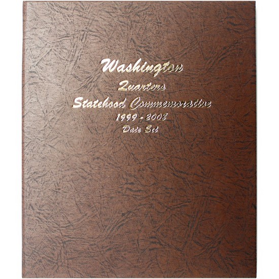 1999 - 2008 Clad Proof Washington Statehood Quarter Set in Dansco Album