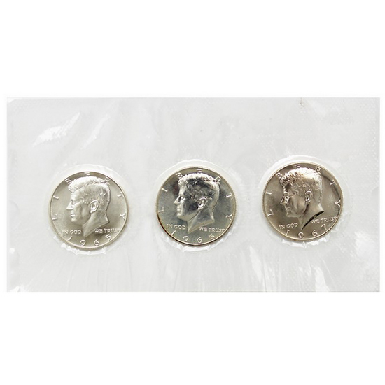 US Special Mint Set Kennedy Half Dollar Trio in BU Condition US Special Mint Set Kennedy Half Dollar Trio in BU Condition
