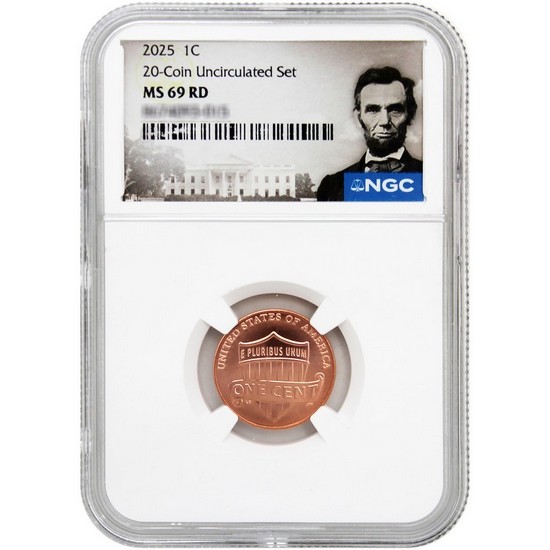 2025 Lincoln Cent From the Uncirculated Set MS69 RD NGC Portrait Label