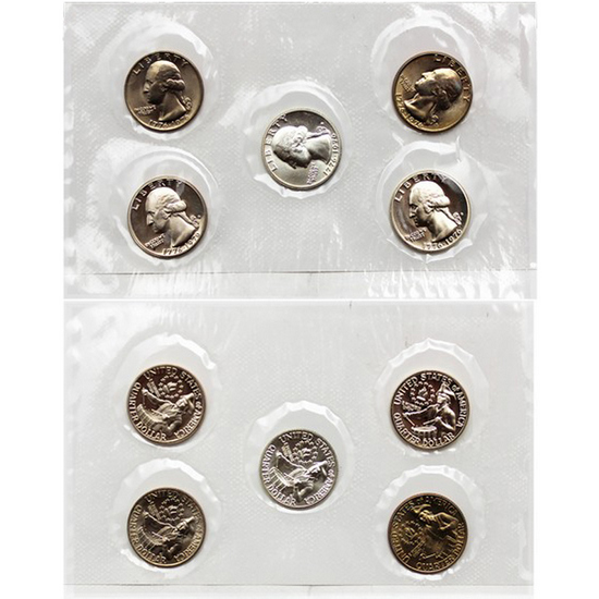 1976 Bicentennial Washington Quarter 5 Coin Collection in Envelope 1976 Bicentennial Washington Quarter 5 Coin Collection in Envelope