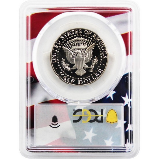 2004 S Clad Kennedy Half Dollar PR70 DCAM PCGS Flag Frame 2004 S Clad Kennedy Half Dollar PR70 DCAM PCGS Flag Frame