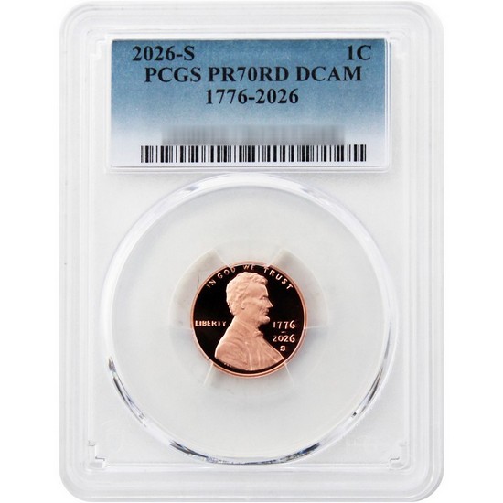 2026 S Proof Lincoln Cent PCGS PR70 RD DCAM Blue Label