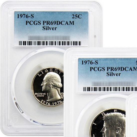 1976 S 3pc Silver Clad Proof Set PR69 DCAM PCGS
