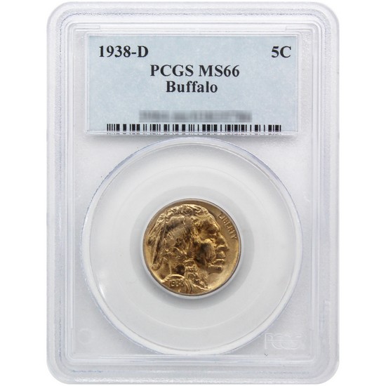 1938 D Buffalo Nickel MS66 PCGS