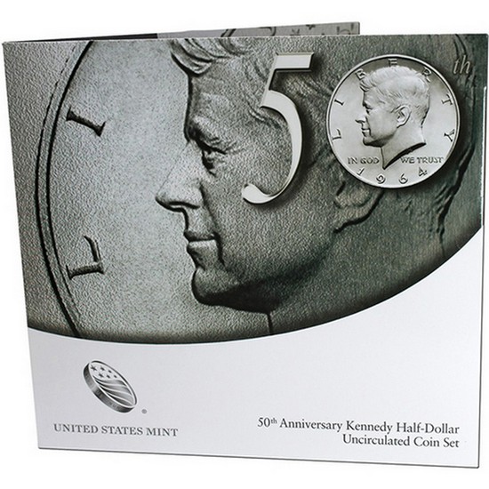 2014 P & D Kennedy 50th Anniversary Half Dollar 2pc BU Set in OGP