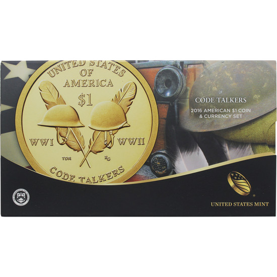 2016 Native American Code Talkers $1 Coin & Currency Set