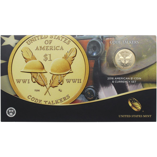 2016 Native American Code Talkers $1 Coin & Currency Set 2016 Native American Code Talkers $1 Coin & Currency Set