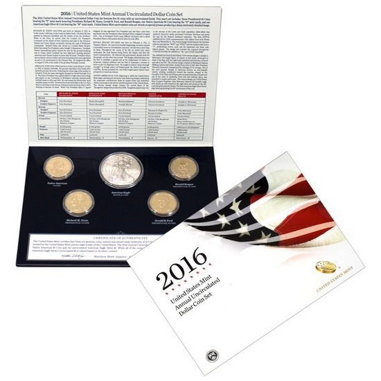 2016 U.S. Mint Annual Dollar Uncirculated Coin Set OGP