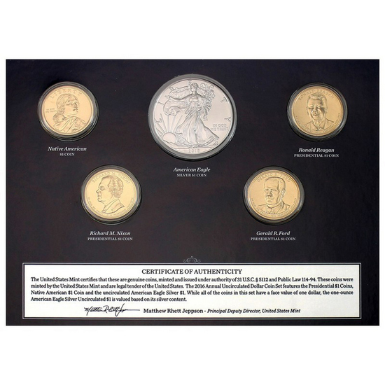 2016 U.S. Mint Annual Dollar Uncirculated Coin Set OGP