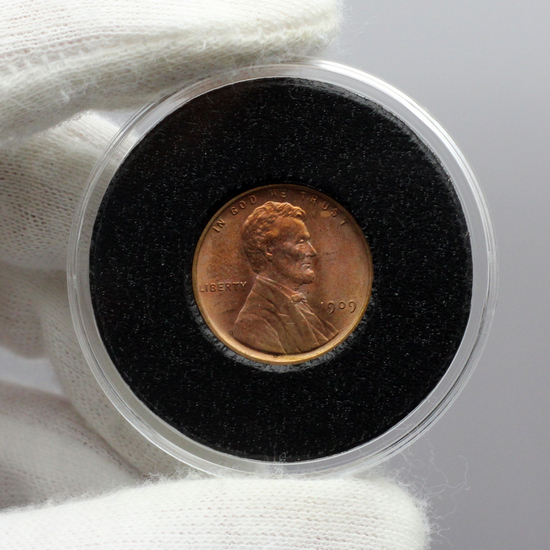 1909 VDB Lincoln Cent Wheat Reverse BU Condition Red