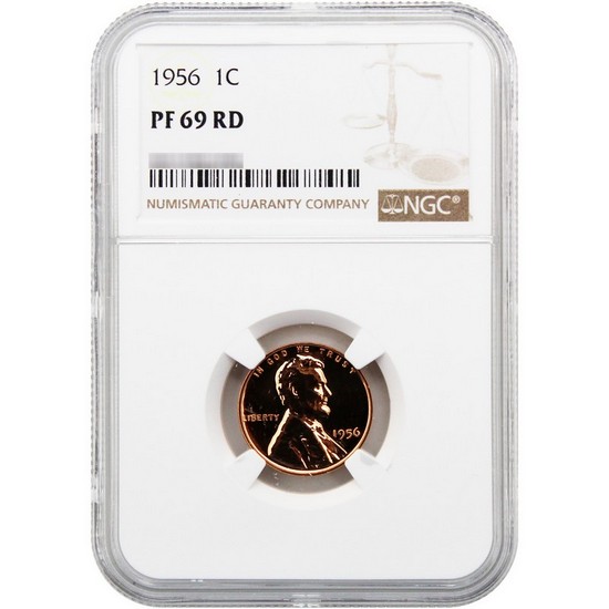 1956 Lincoln Wheat Cent PF69 RD NGC