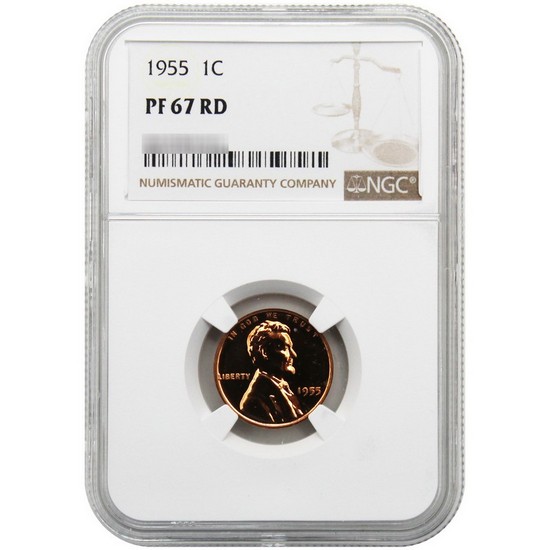 1955 Lincoln Wheat Cent PF67 RD NGC