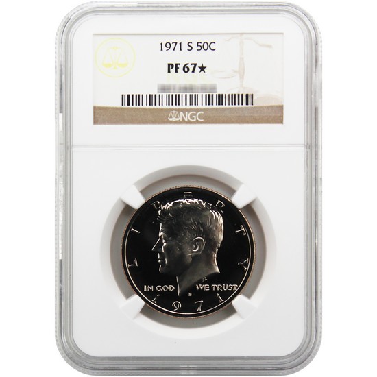 1971-S Proof Kennedy Half Dollar PF67* (Star) NGC