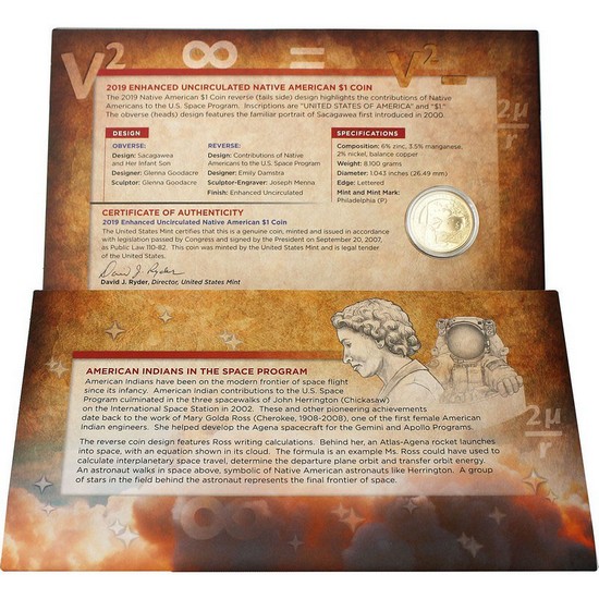 2019 Native American $1 Coin & Currency Set 2019 Native American $1 Coin & Currency Set