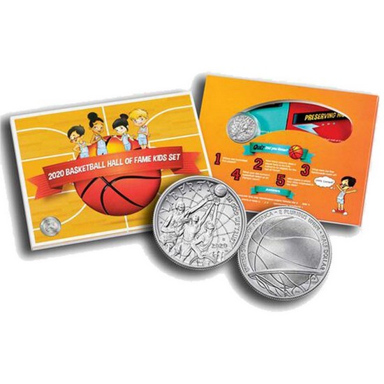 2020 S Enhanced UNC Basketball Clad Half Dollar Kids Set in OGP