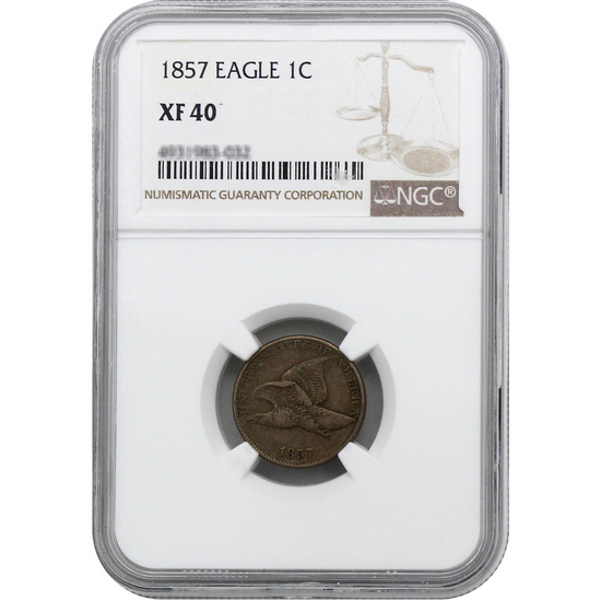1857 Flying Eagle Cent XF40 NGC