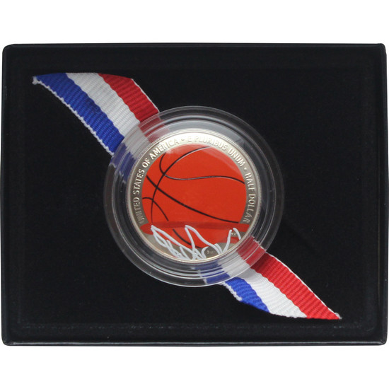 2020 S Basketball HOF Colorized Clad Half Dollar PF Coin in OGP