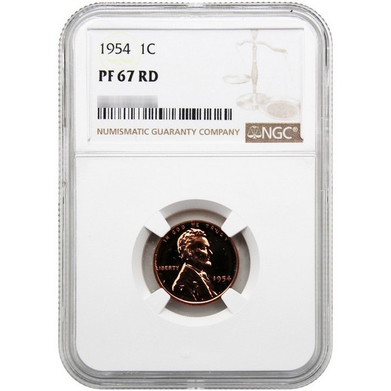 1954 Lincoln Wheat Cent PF67 RD NGC