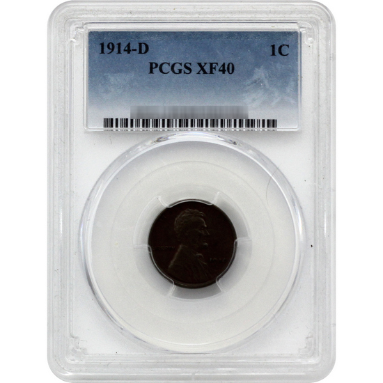 1914 D Lincoln Wheat Cent XF40 PCGS