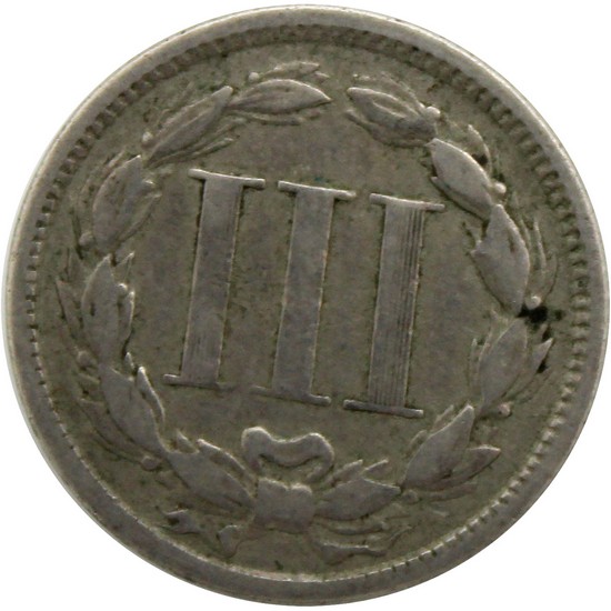 1865 Three Cent Nickel Very Good- Very Fine Condition 1865 Three Cent Nickel Very Good- Very Fine Condition