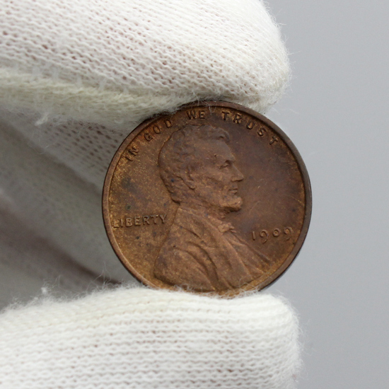 1909 Lincoln Cent Wheat Reverse Brown BU Condition