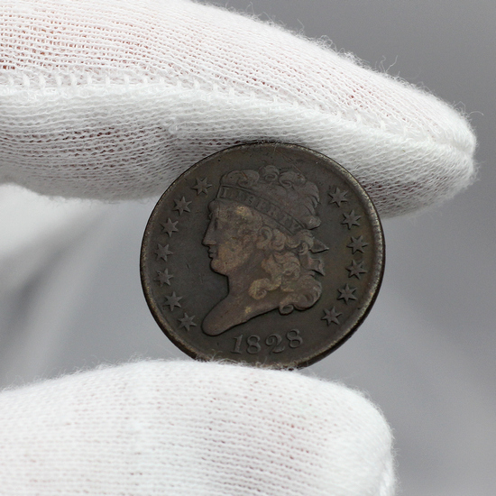 1828 Half Cent VG/F Condition