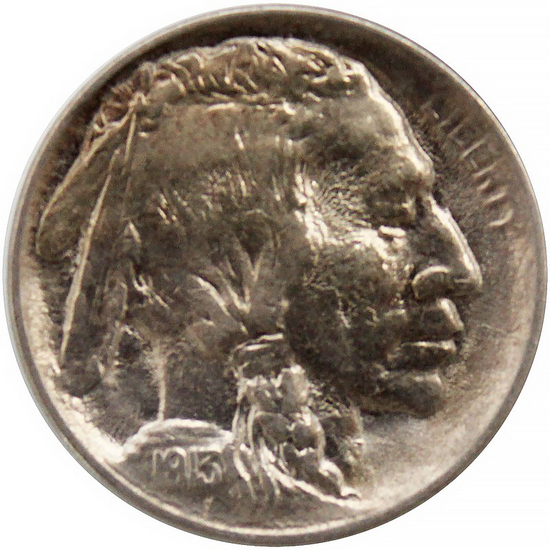 1913 Buffalo Nickel Type 1 BU Condition