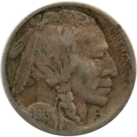 1913 Buffalo Nickel Type 1 G/VG Condition