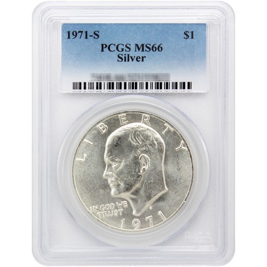 1971-S Silver Eisenhower Dollar MS66 PCGS